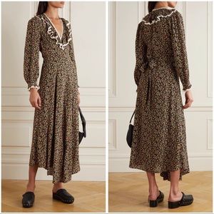 DÔEN Eugenie Deep V-Neck Floral Maxi Dress NWT